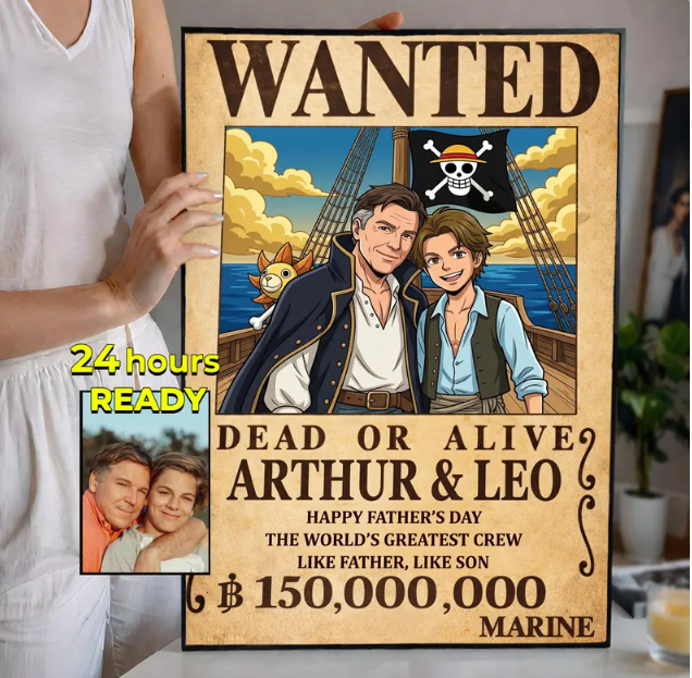 Custom One Piece Anime Wanted Poster