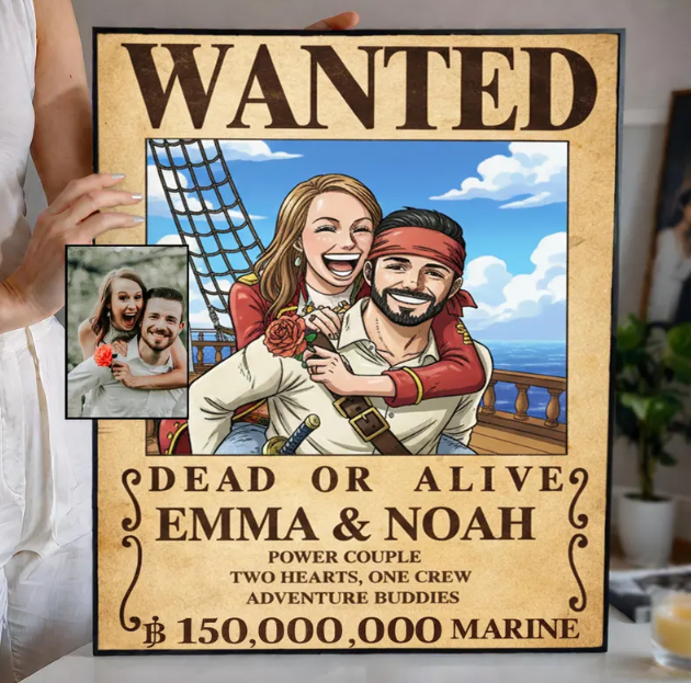 Custom One Piece Anime Wanted Poster