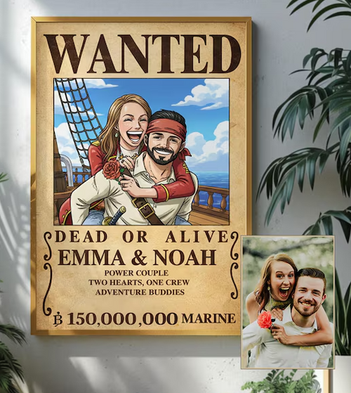 Custom One Piece Anime Wanted Poster