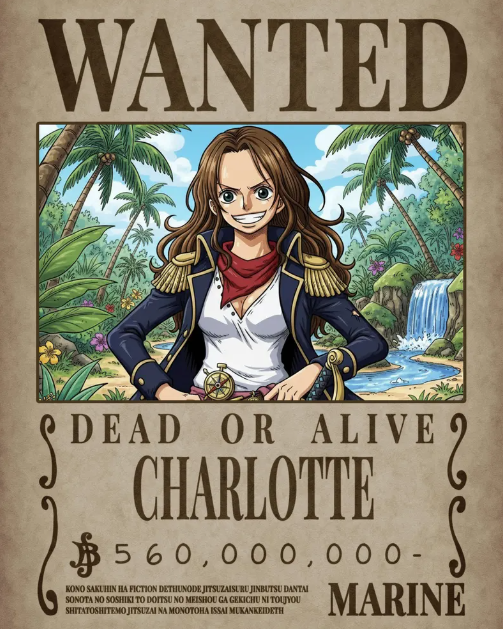 Custom One Piece Anime Wanted Poster