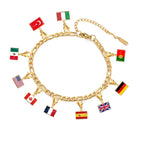 Custom Flag Charms Bracelet