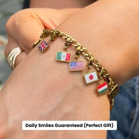 Custom Flag Charms Bracelet